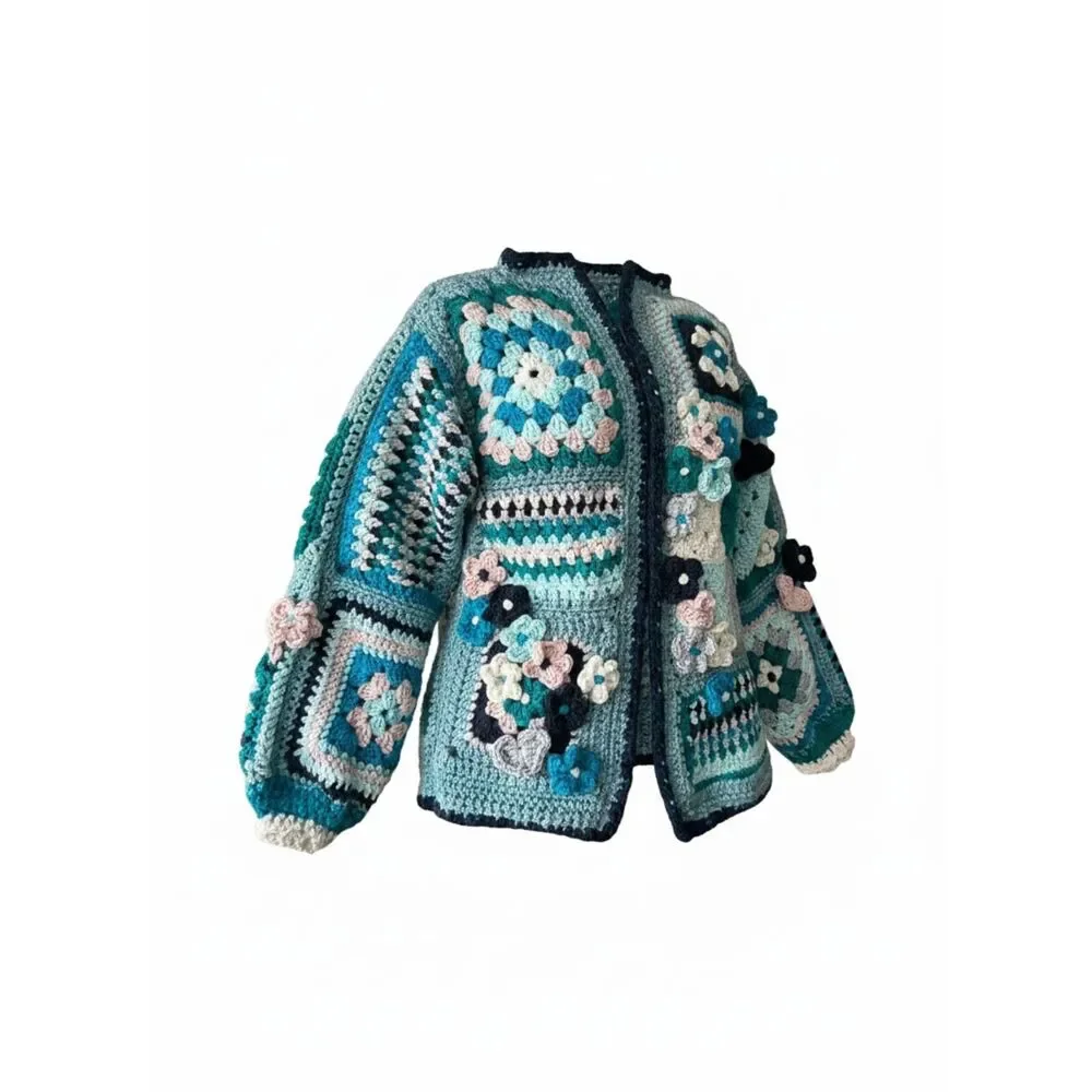 THE SECRET GARDEN Handmade Crochet Cardigan - Picture 7 of 8